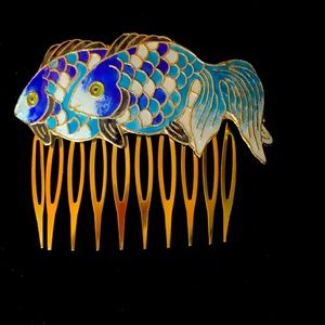 Vintage Cloisonné Goldfish Hair Comb! Never Worn ☀️